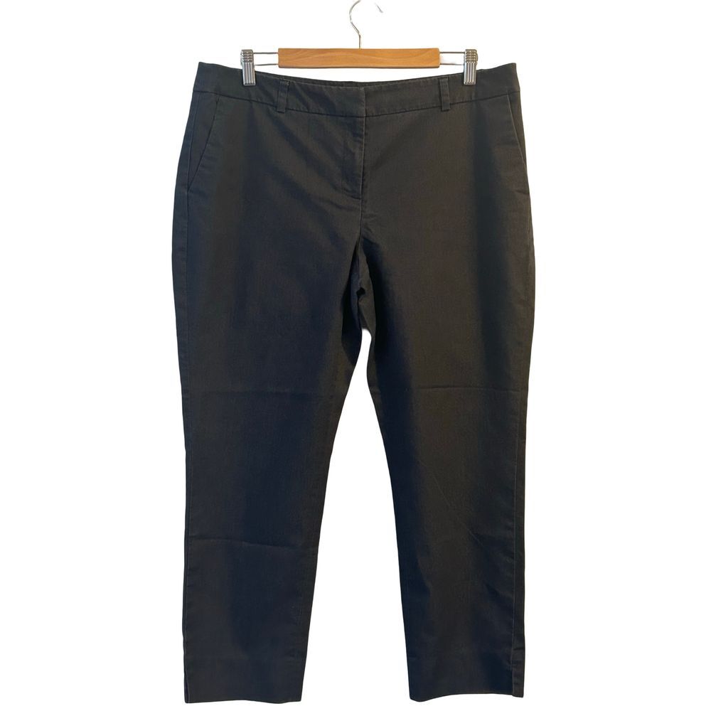 Halogen Classic‎ Charcoal Gray Cropped Dress Pants Office Wear Size 14